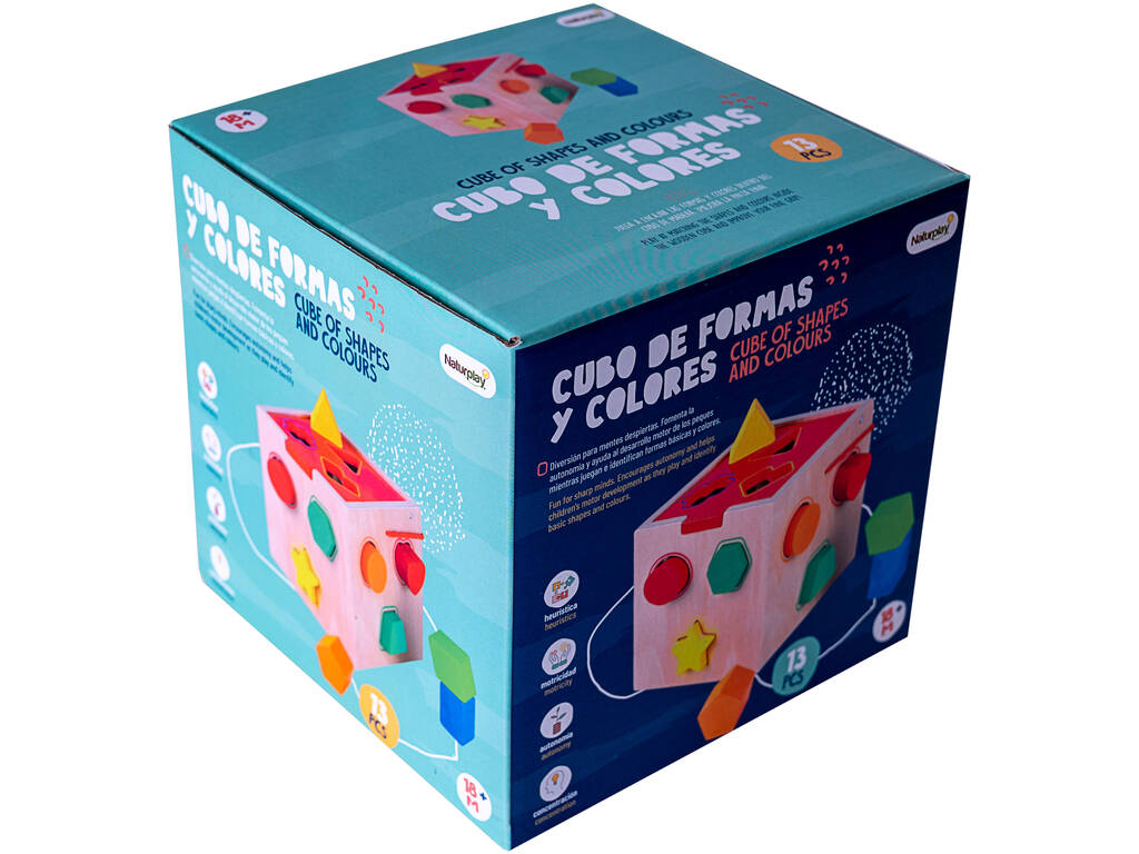 Cubo forme e colori in legno