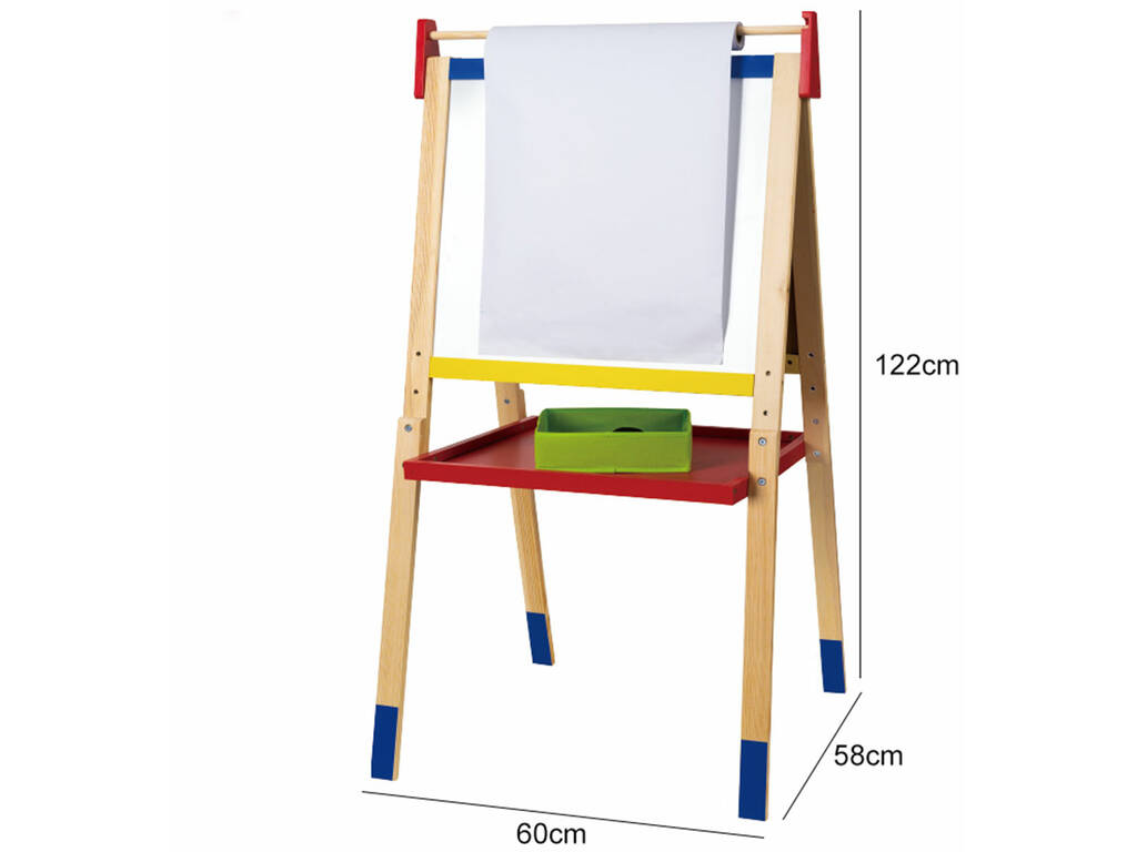 Tableau noir Chevalet 3 en 1 en bois