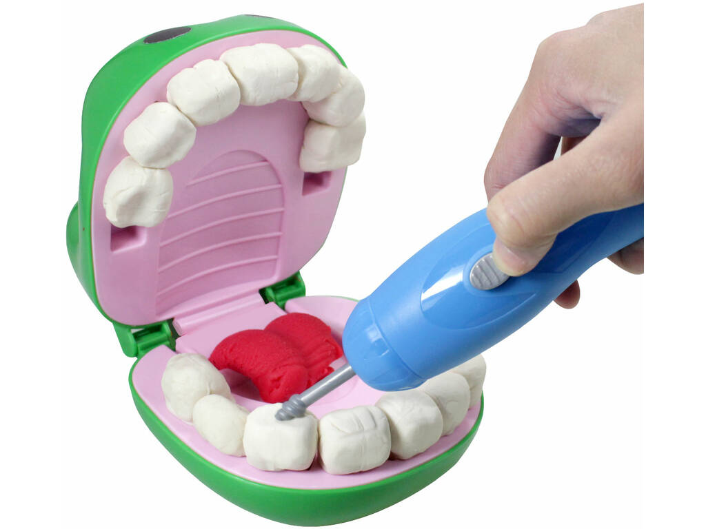 Dentiste crocodile avec 5 pots de pâte à modeler