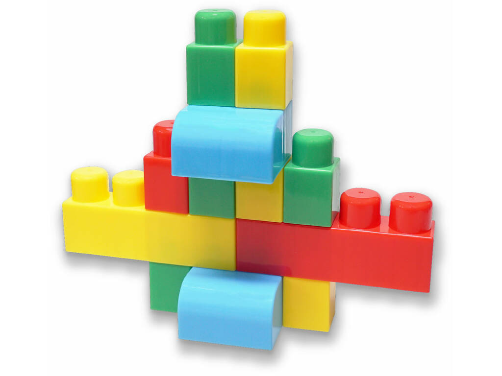 Cubo contenitore di pezzi da costruzione con 20 pezzi