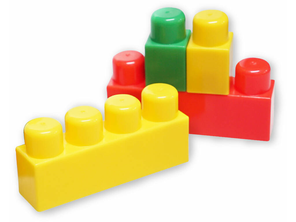 Cubo contenitore di pezzi da costruzione con 20 pezzi