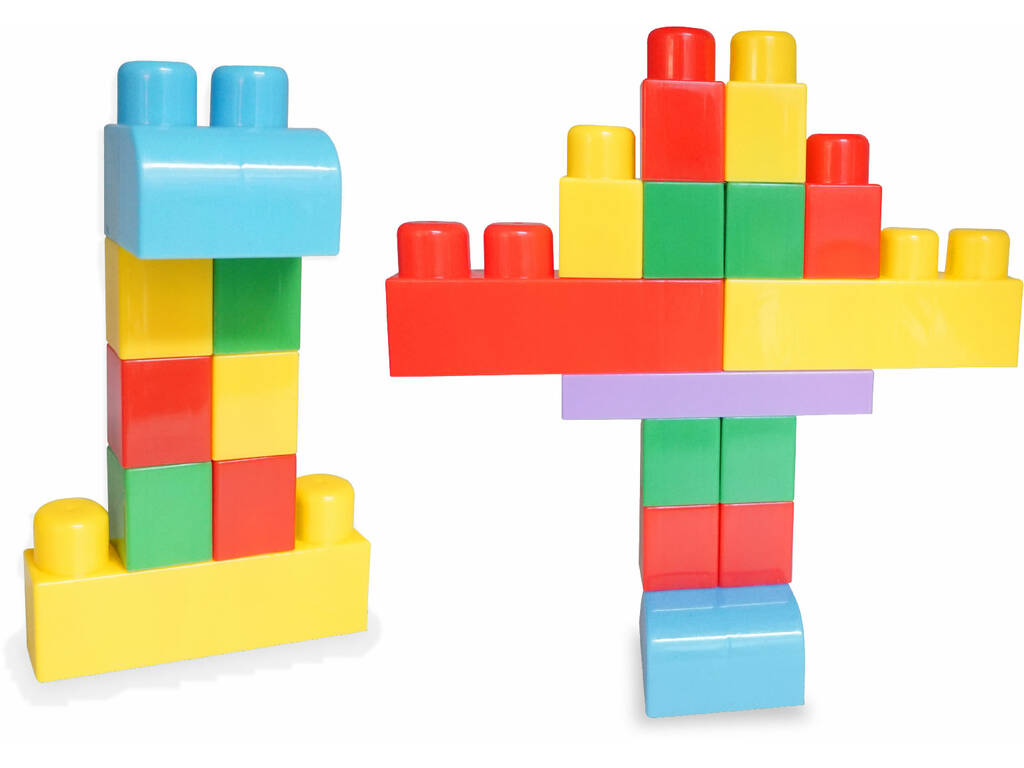 Set di costruzioni cubo contenitore rotondo con 20 pezzi