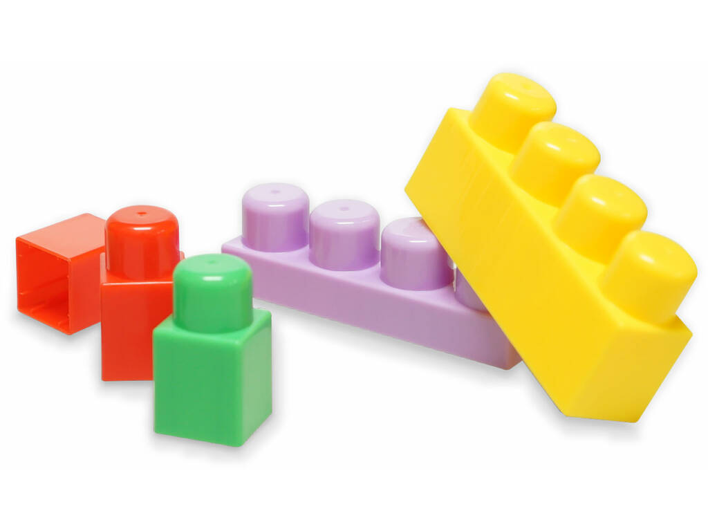 Set di costruzioni cubo contenitore rotondo con 20 pezzi