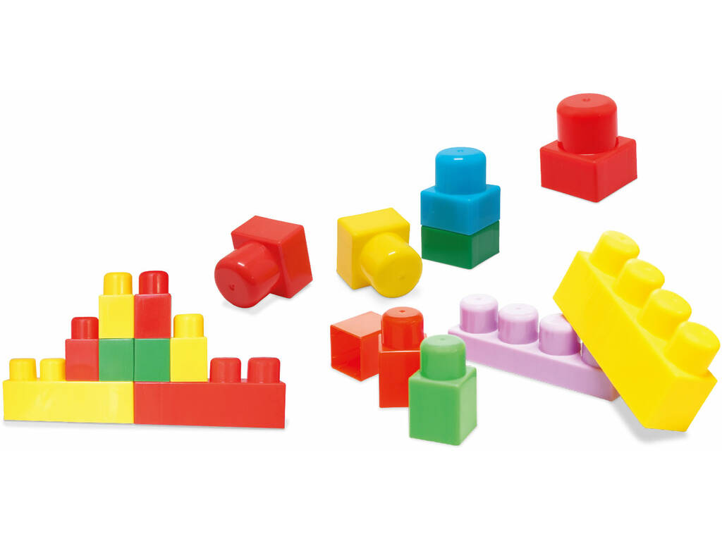 Cubo contenitore di parti di costruzione con 150 pezzi