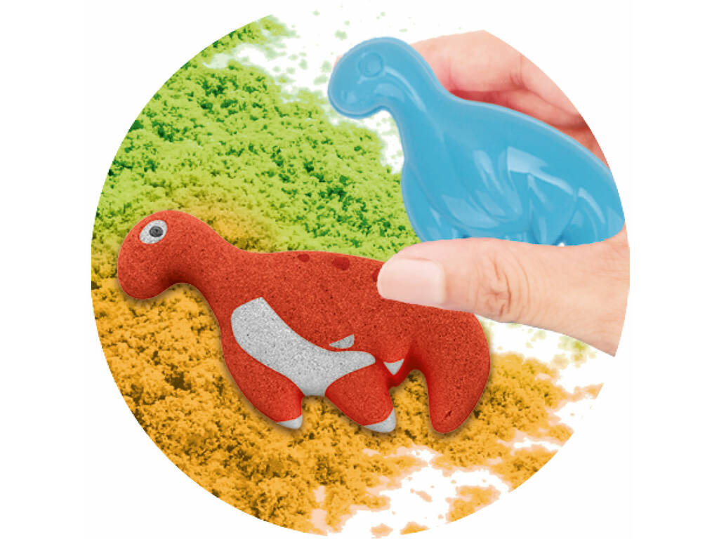 Sable magique pour dinosaures 2x250 g avec accessoires