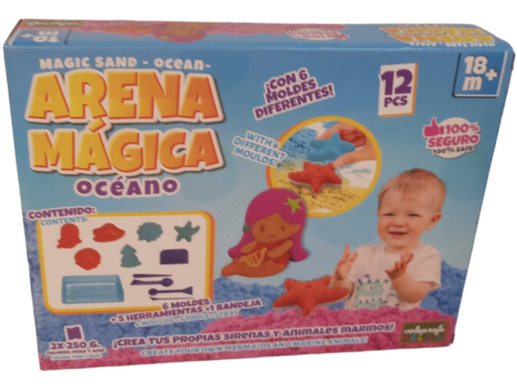 Sabbia magica dell'oceano 2x250 g con accessori