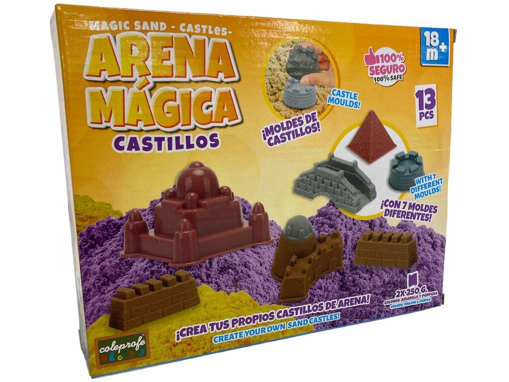 Châteaux de sable magiques 2x250 g avec accessoires