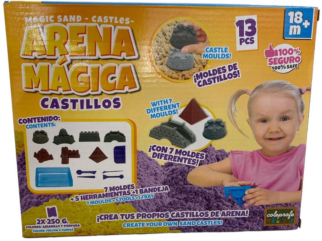 Châteaux de sable magiques 2x250 g avec accessoires