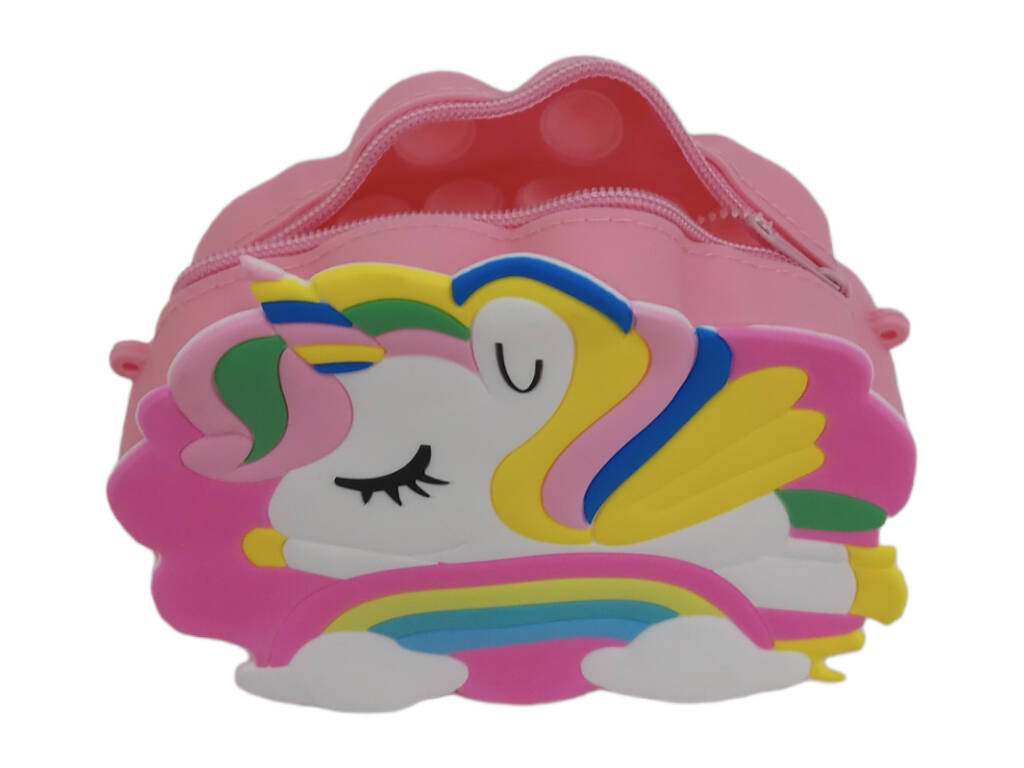 Sac Pop It en silicone pour licorne