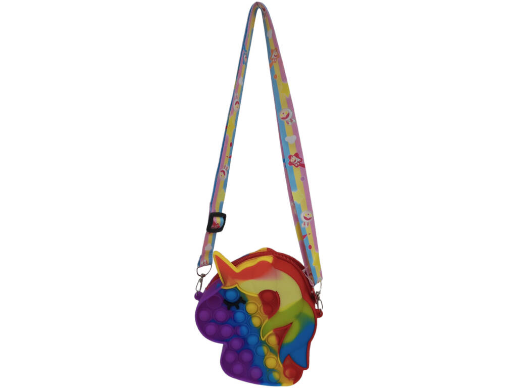 Pop It Bag en silicone multicolore Licorne