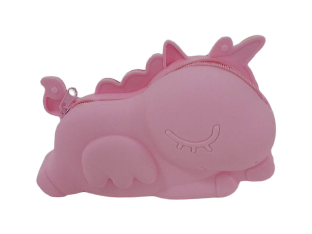 Sac en silicone rose licorne petit