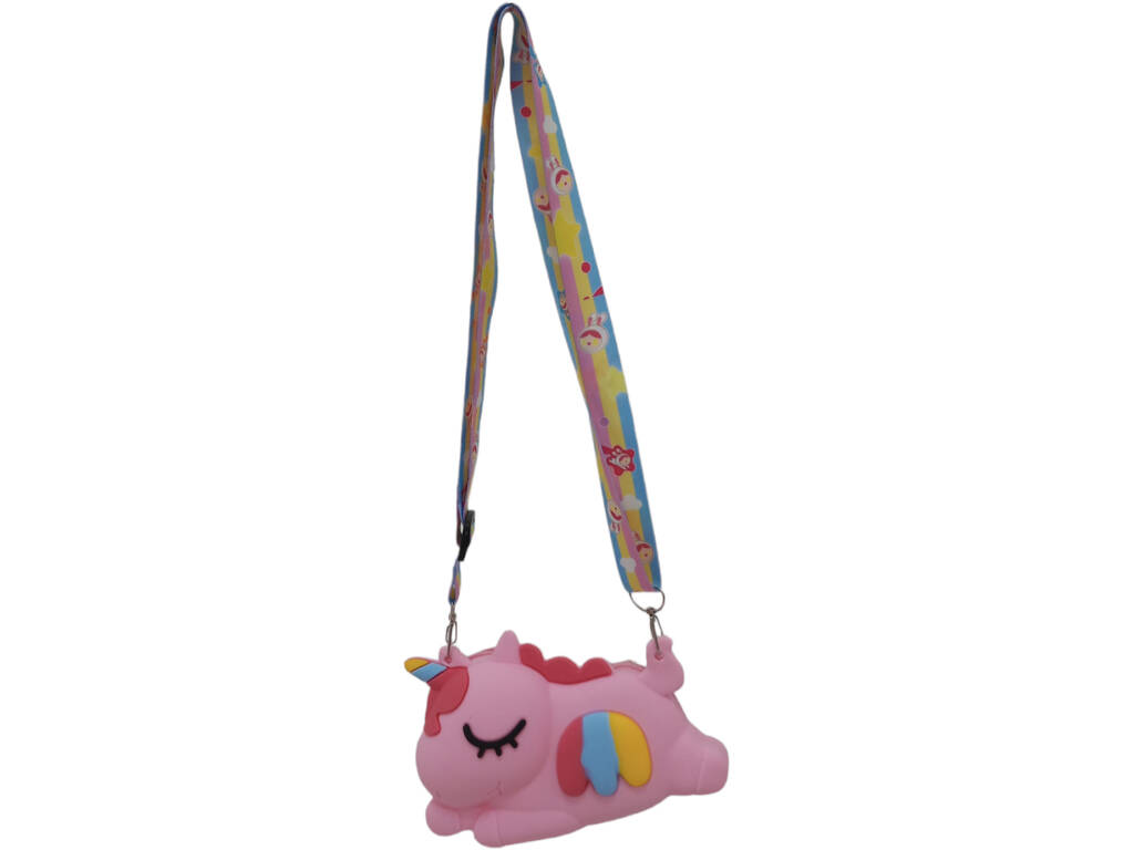 Sac en silicone rose licorne petit