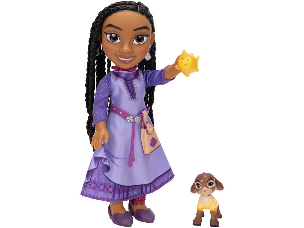 Wish Bambola Asha Cantante 35 cm. e i suoi amici Valentino e Star Jakks 229984