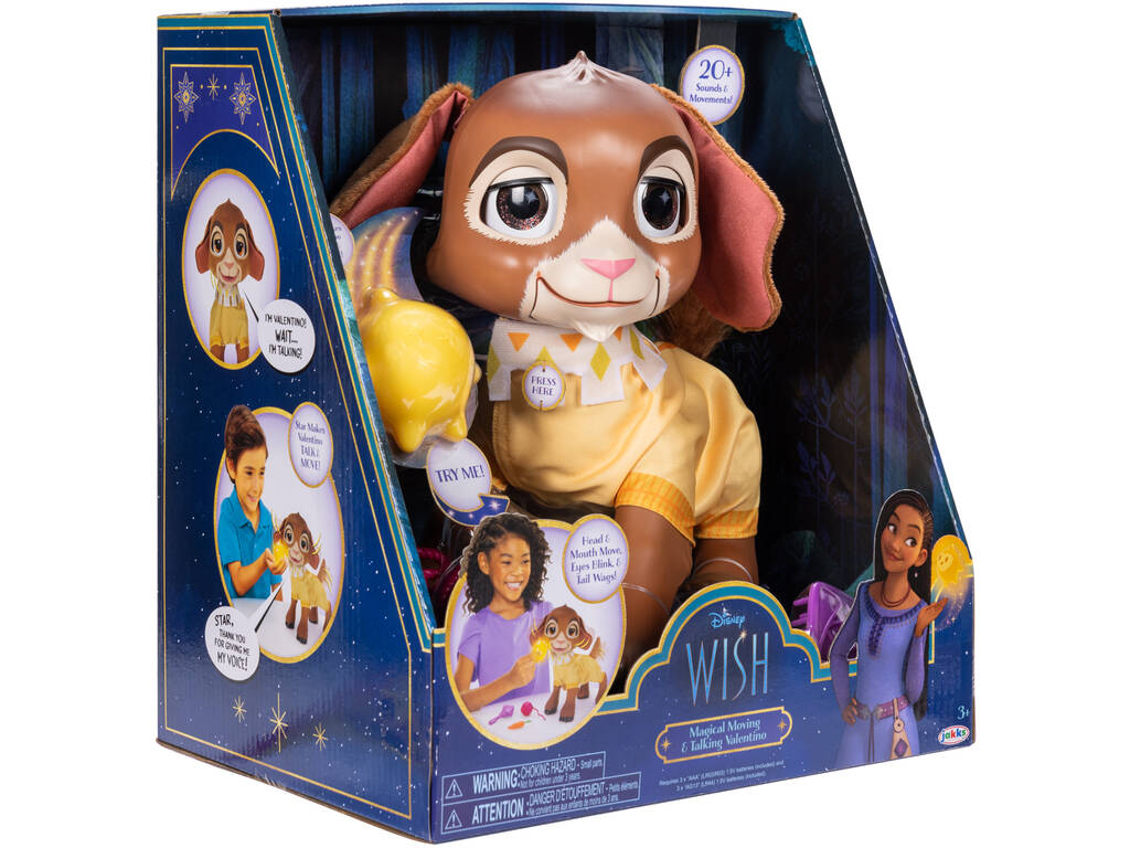 Wish Pupazzo Valentino si muove e parla con Star Jakks 229714