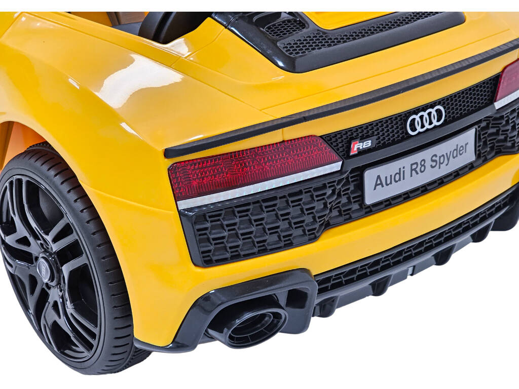 Audi R8 Spyder Radio Controlled Battery Car 6 V. Jaune