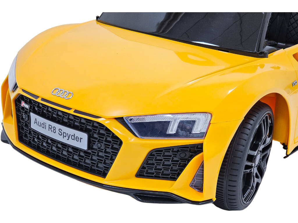 Audi R8 Spyder Radio Controlled Battery Car 6 V. Jaune
