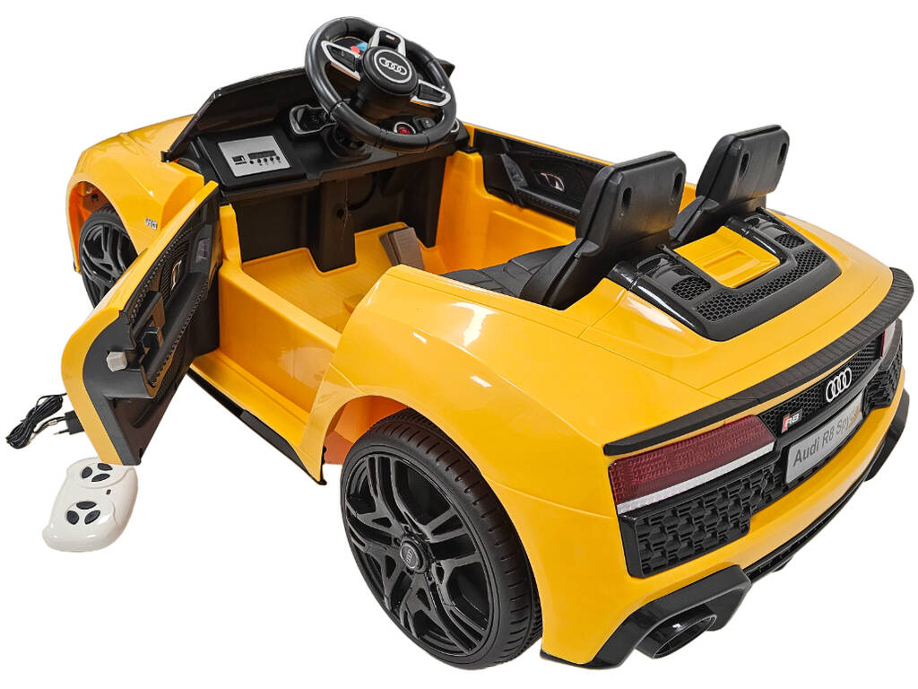 Audi R8 Spyder Radio Controlled Battery Car 6 V. Jaune