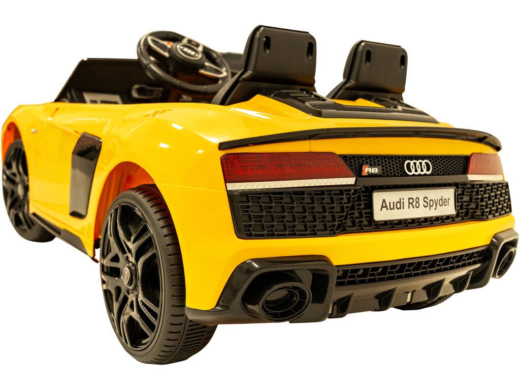 Audi R8 Spyder Radio Controlled Battery Car 6 V. Jaune