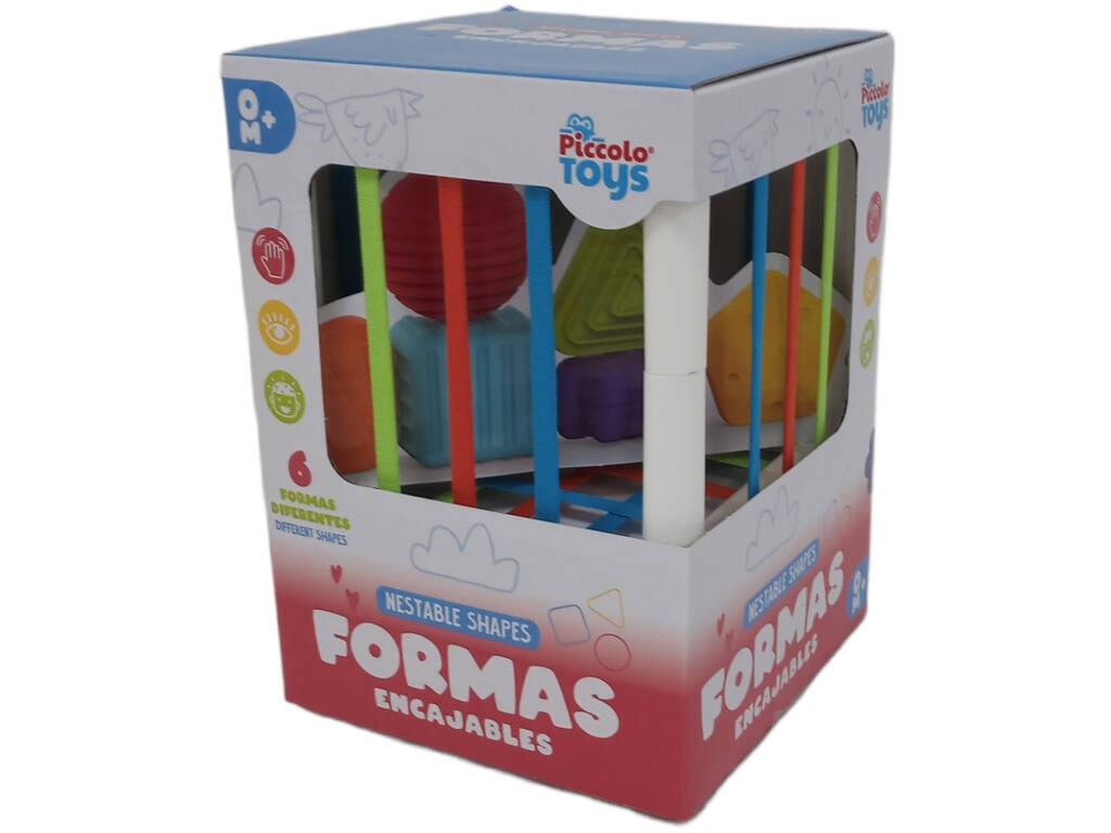 Cubo con 6 pezzi di forme incastrabili
