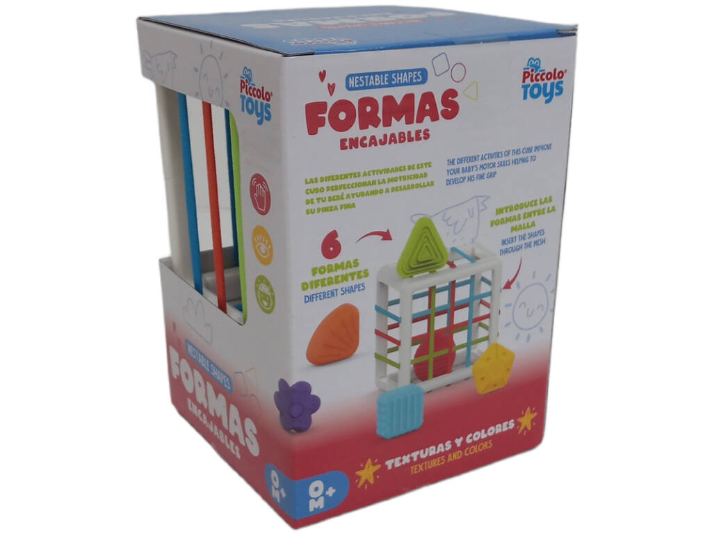 Cubo con 6 pezzi di forme incastrabili