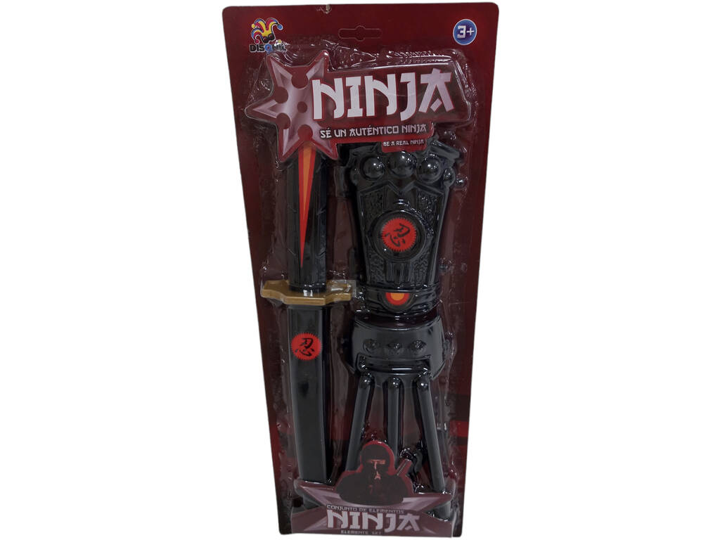 Set d'armes Ninja avec Katana 35 cm. et griffe