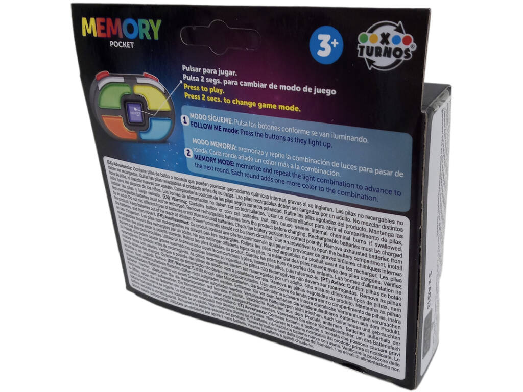 Gioco di memoria tascabile con luci e suoni