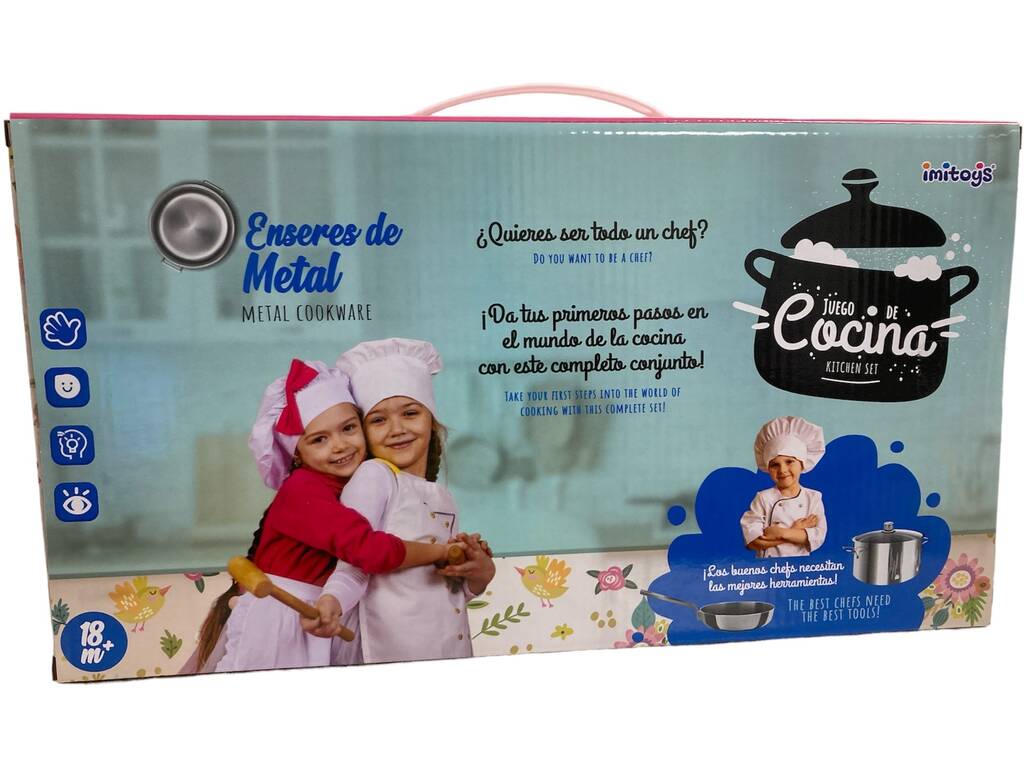 Set cucina in metallo 10 pezzi