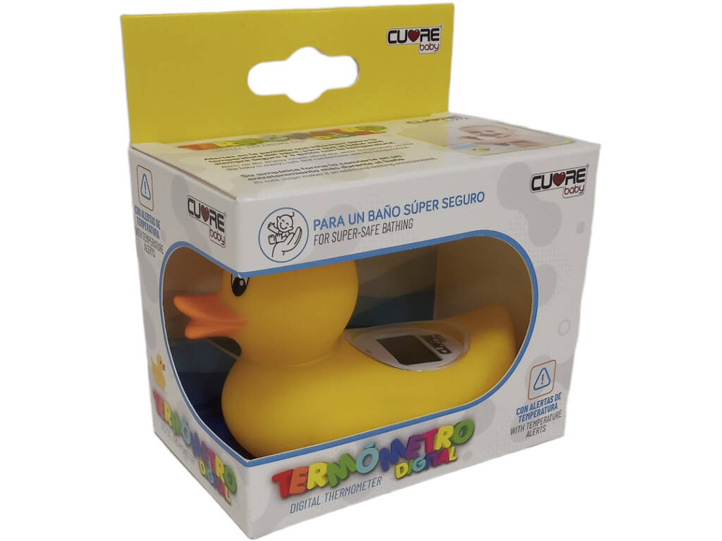 Termometro da bagno digitale Anatroccolo Giallo con allarme e spegnimento automatico
