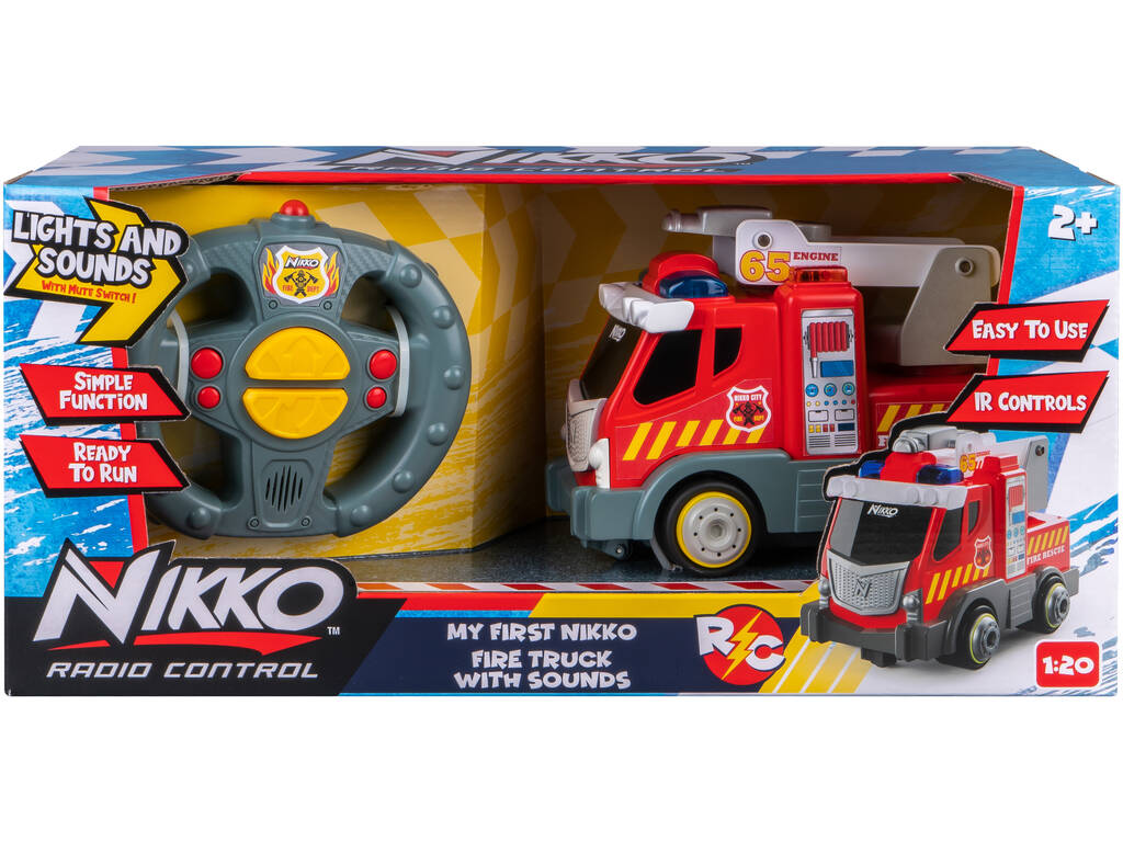 Rádio Controlo Meu Primeiro Nikko Caminhão de Bombeiros com Sons Nikko 10232