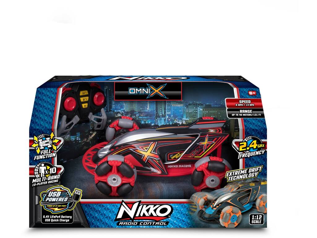 Radio Control 1:12 Omni X Noir et Rouge Nikko 10052