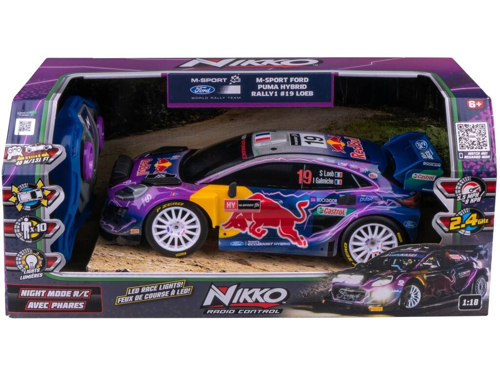 Radio Control 1:18 Rally Series Ford Puma Loeb Nikko 10391