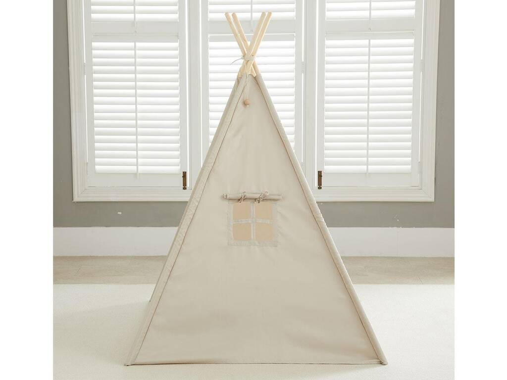 Casa Tipi beige con tappetino e cuscini