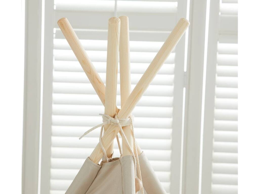 Casa Tipi beige con tappetino e cuscini
