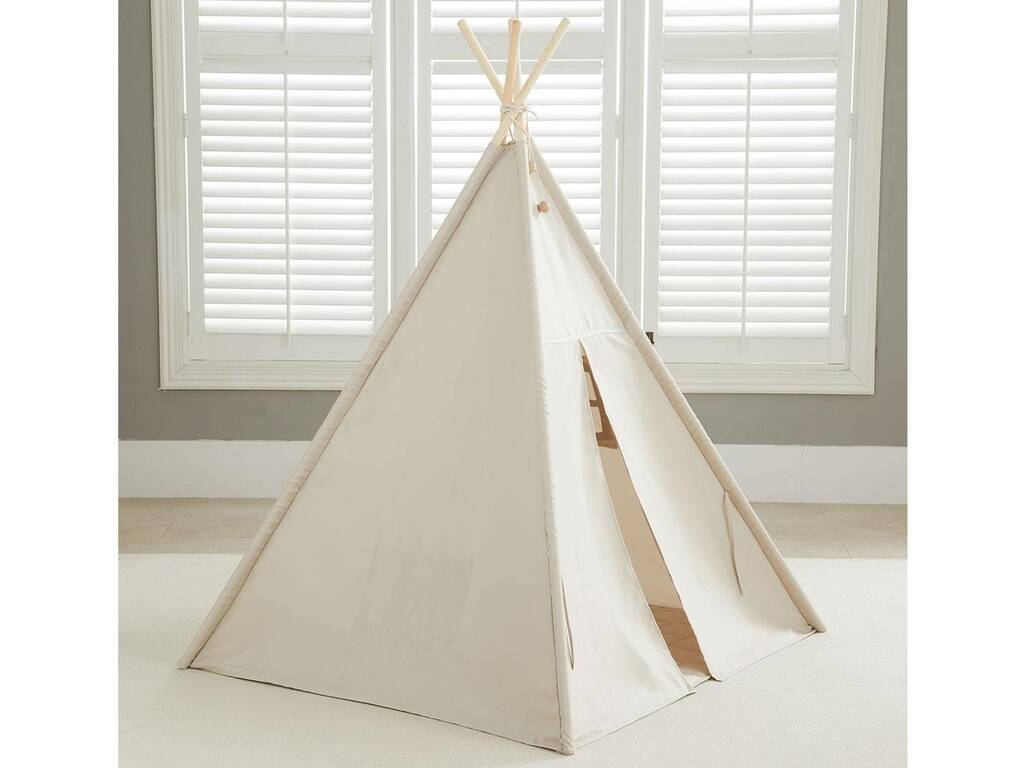 Casa Tipi beige con tappetino e cuscini