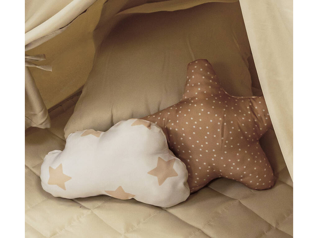 Casa Tipi beige con tappetino e cuscini