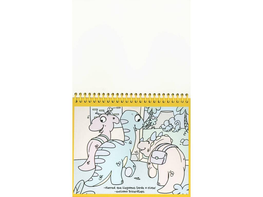 libro Scopro i colori dei dinosauri con pennarello ad acqua