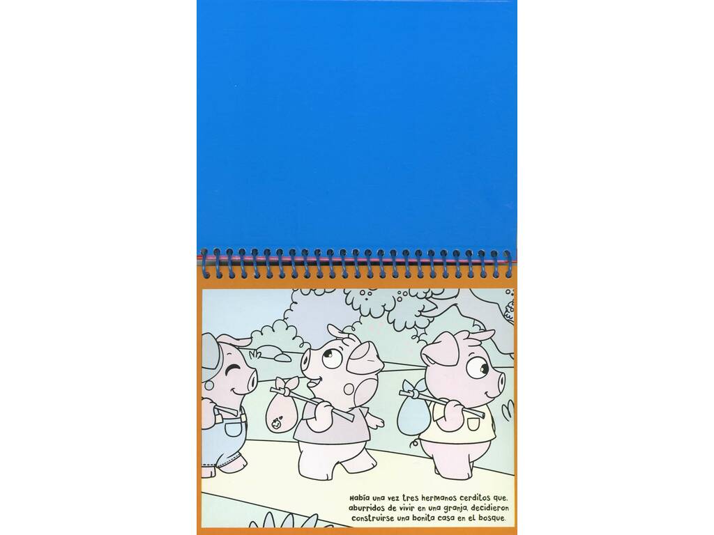 libro Scopro i colori I tre porcellini con pennarello ad acqua