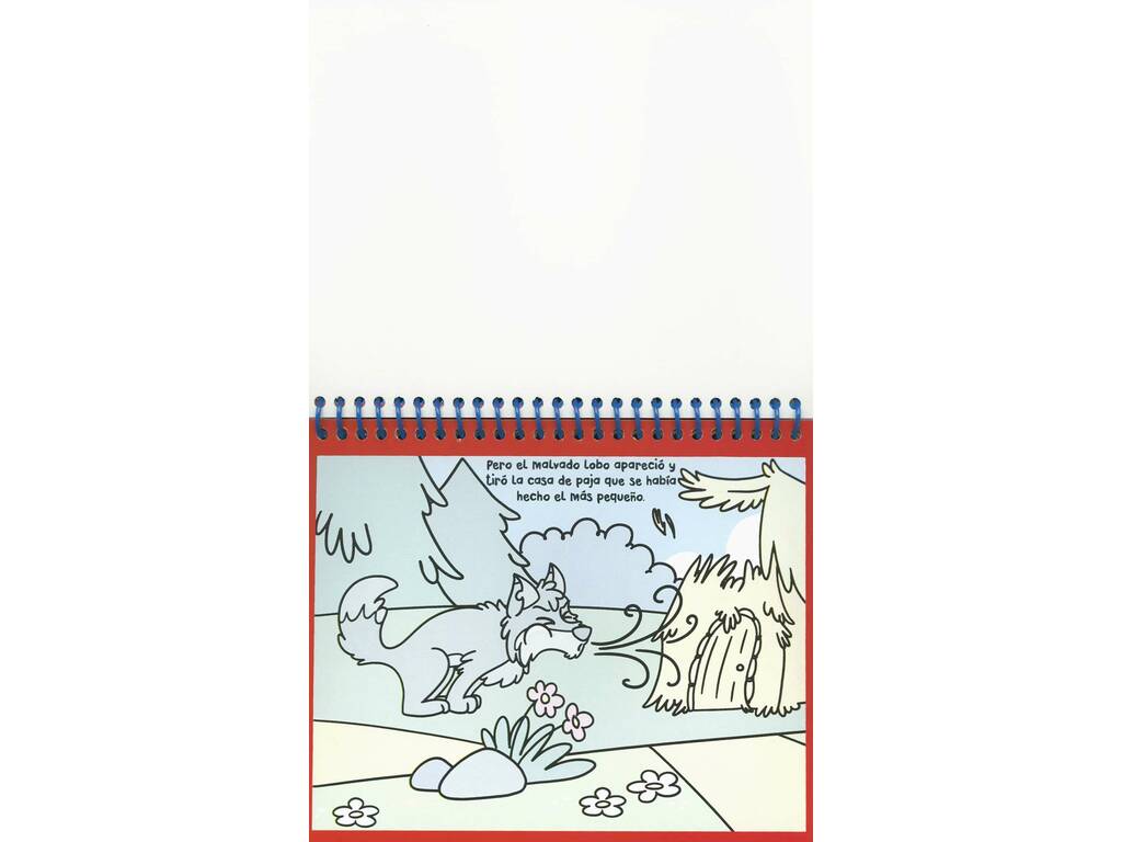 libro Scopro i colori I tre porcellini con pennarello ad acqua