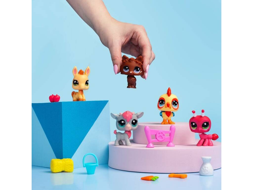 Littlest Pet Shop Collector Set con 5 cuccioli e accessori Bandai BF00579