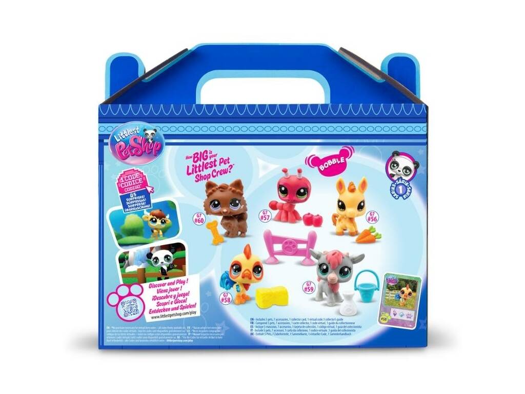 Littlest Pet Shop Collector Set con 5 cuccioli e accessori Bandai BF00579