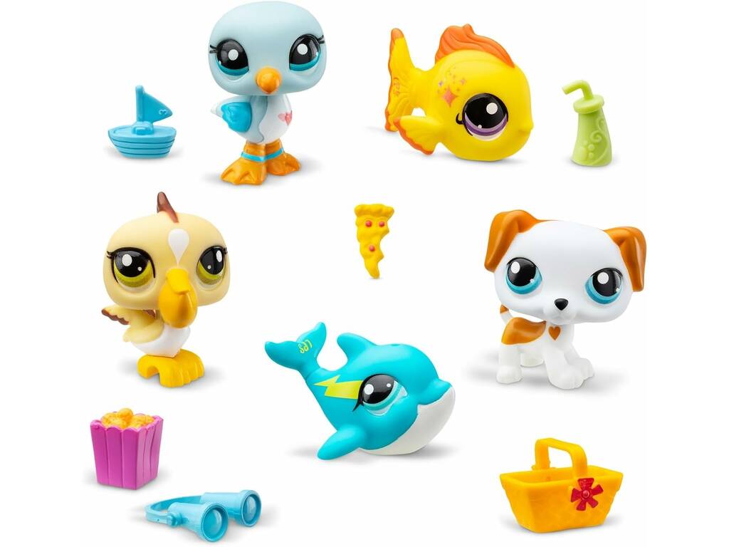 Littlest Pet Shop Collector Set con 5 cuccioli Bandai BF00517