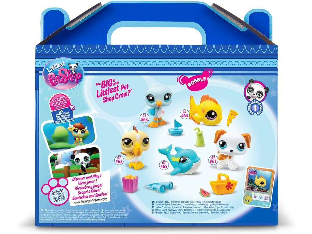 Littlest Pet Shop Collector Set con 5 cuccioli Bandai BF00517