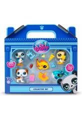 Kit de collection Littlest Pet Shop avec 5 animaux Bandai BF00517