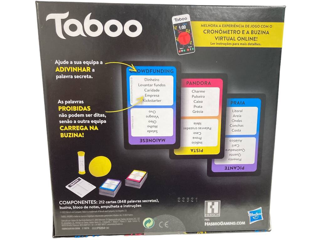 Gioco da tavolo Taboo in portoghese Hasbro F5254190