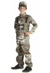 Costume da soldato mimetico da bambino taglia S