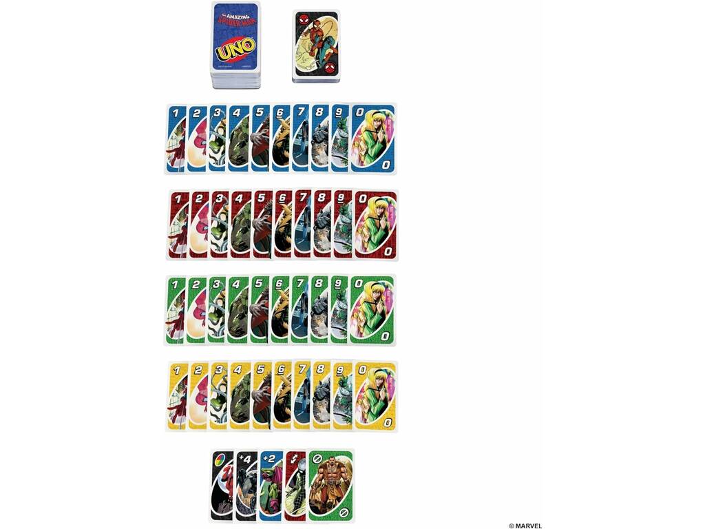Uno Spiderman Mattel HXY08