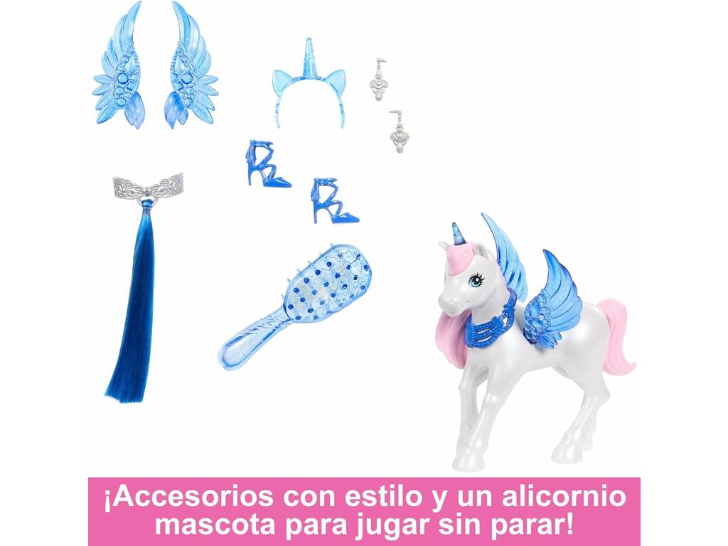 Barbie Un tocco di magia Hadacorn Zaffiro di Mattel HRR16