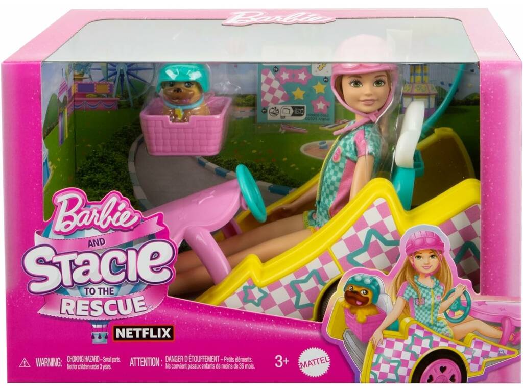 Barbie Stacie Alla Riscossa Bambola con Kart di Mattel HRM08