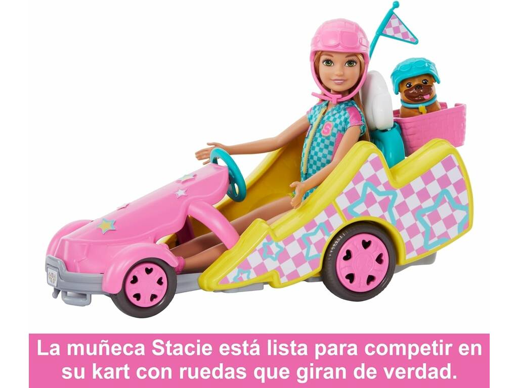 Barbie Stacie Alla Riscossa Bambola con Kart di Mattel HRM08
