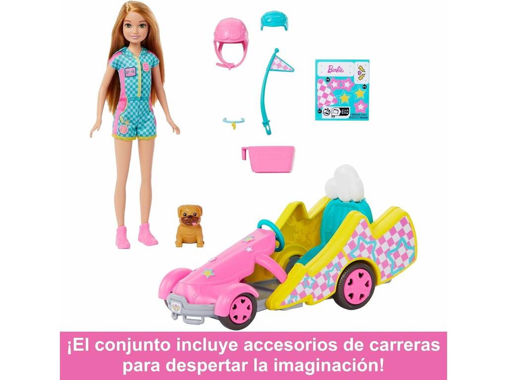 Barbie Stacie Alla Riscossa Bambola con Kart di Mattel HRM08